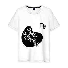 Мужская футболка хлопок с принтом Скорпион(6) в Белгороде, 100% хлопок | прямой крой, круглый вырез горловины, длина до линии бедер, слегка спущенное плечо. | 
