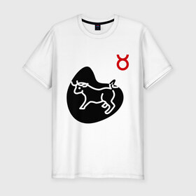 Мужская футболка премиум с принтом Телец(6) в Белгороде, 92% хлопок, 8% лайкра | приталенный силуэт, круглый вырез ворота, длина до линии бедра, короткий рукав | гороскоп | знак зодиака | знаки зодиака | телец