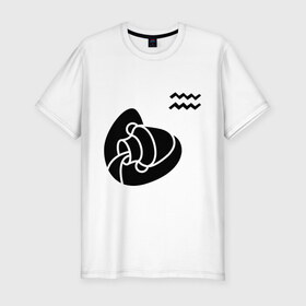 Мужская футболка премиум с принтом Водолей(6) в Белгороде, 92% хлопок, 8% лайкра | приталенный силуэт, круглый вырез ворота, длина до линии бедра, короткий рукав | zodiac | водолей | гороскоп | знак зодиака | знаки зодиака