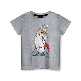 Детская футболка хлопок с принтом Панорамикс в Белгороде, 100% хлопок | круглый вырез горловины, полуприлегающий силуэт, длина до линии бедер | астерикс | астерикс и обеликс | друид | обеликс | панарамикс | панорамикс