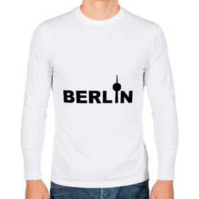 Мужской лонгслив хлопок с принтом Берлин (2) в Белгороде, 100% хлопок |  | berlin | берлин | германия