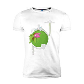 Мужская футболка премиум с принтом Кактус в Белгороде, 92% хлопок, 8% лайкра | приталенный силуэт, круглый вырез ворота, длина до линии бедра, короткий рукав | кактус | растения | цветы