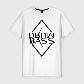 Мужская футболка премиум с принтом DrumBass в Белгороде, 92% хлопок, 8% лайкра | приталенный силуэт, круглый вырез ворота, длина до линии бедра, короткий рукав | dnb | бас | драм | музыка | электронная музыка