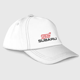 Бейсболка с принтом Subaru STI в Белгороде, 100% хлопок | классический козырек, металлическая застежка-регулятор размера | impreza | sti | subaru | subaru impreza sti | subaru impreza wrx sti | subaru sti | subaru wrx sti | wrx | импреза | субару | субару сти