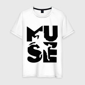 Мужская футболка хлопок с принтом Muse (2) в Белгороде, 100% хлопок | прямой крой, круглый вырез горловины, длина до линии бедер, слегка спущенное плечо. | 