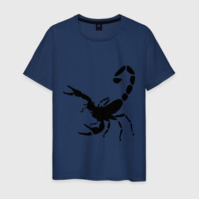 Мужская футболка хлопок с принтом Scorpions (2) в Белгороде, 100% хлопок | прямой крой, круглый вырез горловины, длина до линии бедер, слегка спущенное плечо. | Тематика изображения на принте: скорпион