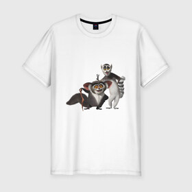 Мужская футболка премиум с принтом Мадагаскар (11) в Белгороде, 92% хлопок, 8% лайкра | приталенный силуэт, круглый вырез ворота, длина до линии бедра, короткий рукав | 