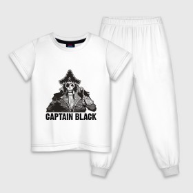 Детская пижама хлопок с принтом Captain Black в Белгороде, 100% хлопок |  брюки и футболка прямого кроя, без карманов, на брюках мягкая резинка на поясе и по низу штанин
 | пират | скелет