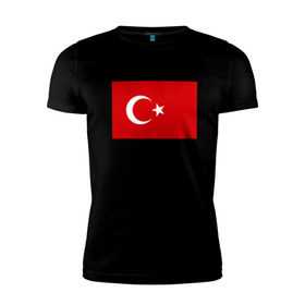Мужская футболка премиум с принтом Turkey (2) в Белгороде, 92% хлопок, 8% лайкра | приталенный силуэт, круглый вырез ворота, длина до линии бедра, короткий рукав | turkey | алания | анталья | белек | отдых в турции | отпуск в турции | турецкий флаг | турция | флаг турции