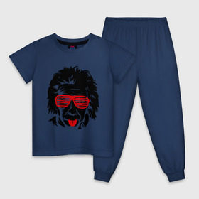 Детская пижама хлопок с принтом Einstein (2) в Белгороде, 100% хлопок |  брюки и футболка прямого кроя, без карманов, на брюках мягкая резинка на поясе и по низу штанин
 | club | einstein | жалюзи | клуб | очки жалюзи | портрет | эйнштейн