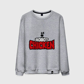 Мужской свитшот хлопок с принтом Робоцып логотип в Белгороде, 100% хлопок |  | robot chicken | робоцып