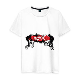 Мужская футболка хлопок с принтом BMX (2) в Белгороде, 100% хлопок | прямой крой, круглый вырез горловины, длина до линии бедер, слегка спущенное плечо. | bmx | бмх | велик | вело | велосипед | велосипедист | велоспорт | райдер | фрирайд | экстремальный спорт | экстрим