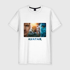 Мужская футболка премиум с принтом Avatar (3) в Белгороде, 92% хлопок, 8% лайкра | приталенный силуэт, круглый вырез ворота, длина до линии бедра, короткий рукав | Тематика изображения на принте: avatar | аватар