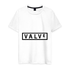 Мужская футболка хлопок с принтом Valve в Белгороде, 100% хлопок | прямой крой, круглый вырез горловины, длина до линии бедер, слегка спущенное плечо. | valve | valvehalf life | разработчик
