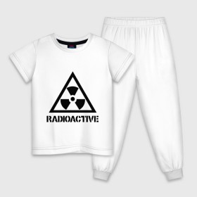 Детская пижама хлопок с принтом Radioactive в Белгороде, 100% хлопок |  брюки и футболка прямого кроя, без карманов, на брюках мягкая резинка на поясе и по низу штанин
 | radioactive | radioactiveрадиоктивность | опасность | предупреждение