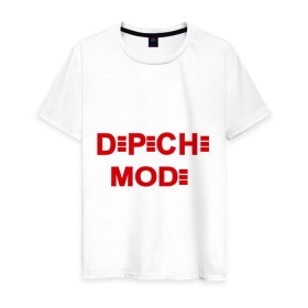 Мужская футболка хлопок с принтом Depeche mode в Белгороде, 100% хлопок | прямой крой, круглый вырез горловины, длина до линии бедер, слегка спущенное плечо. | depeche mode | rock | депеш мод | рок | электронная музыка