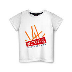 Детская футболка хлопок с принтом Depeche Mode - Wrong в Белгороде, 100% хлопок | круглый вырез горловины, полуприлегающий силуэт, длина до линии бедер | depeche mode | wrong | депеш мод | рок
