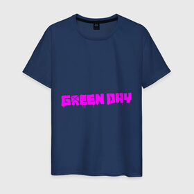 Мужская футболка хлопок с принтом Green Day - логотип в Белгороде, 100% хлопок | прямой крой, круглый вырез горловины, длина до линии бедер, слегка спущенное плечо. | green day