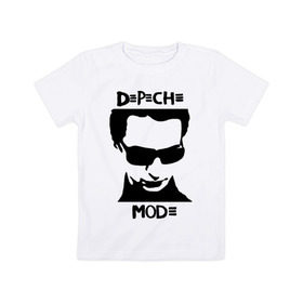 Детская футболка хлопок с принтом Depeche Mode (2) в Белгороде, 100% хлопок | круглый вырез горловины, полуприлегающий силуэт, длина до линии бедер | depeche mode | депеш мод | карикатура depeche mode | карикатура депеш мод | фото depeche mode