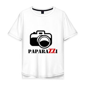 Мужская футболка хлопок Oversize с принтом Paparazzi в Белгороде, 100% хлопок | свободный крой, круглый ворот, “спинка” длиннее передней части | кадр | камера | папараци | папарацци | папараццифотограф | пленка | снимать | снимок | съемка | фото