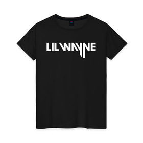 Женская футболка хлопок с принтом Lil Wayne в Белгороде, 100% хлопок | прямой крой, круглый вырез горловины, длина до линии бедер, слегка спущенное плечо | gangsta | gansta | hip | hip hop | hop | rap | реп | рэп | рэпчина | хип | хип хоп | хоп
