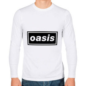 Мужской лонгслив хлопок с принтом Oasis логотип в Белгороде, 100% хлопок |  | metal | oasis | лого | лого oasis | метал | символика oasis | эмблема  oasis