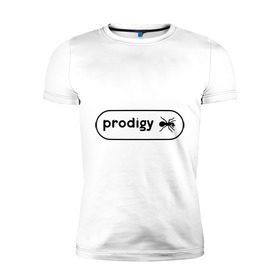 Мужская футболка премиум с принтом Prodigy лого с муравьем в Белгороде, 92% хлопок, 8% лайкра | приталенный силуэт, круглый вырез ворота, длина до линии бедра, короткий рукав | Тематика изображения на принте: prodigy | логотип | продиджи | электронная музыка