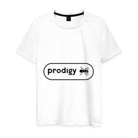 Мужская футболка хлопок с принтом Prodigy лого с муравьем в Белгороде, 100% хлопок | прямой крой, круглый вырез горловины, длина до линии бедер, слегка спущенное плечо. | Тематика изображения на принте: prodigy | логотип | продиджи | электронная музыка