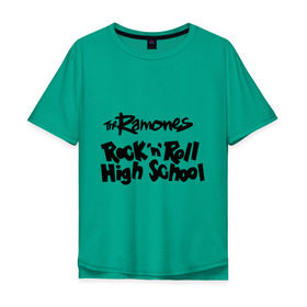 Мужская футболка хлопок Oversize с принтом Ramones - Rock n Roll High School в Белгороде, 100% хлопок | свободный крой, круглый ворот, “спинка” длиннее передней части | punk | ramones | rock | rock n roll high school | панк | песни | рамоунз | рок