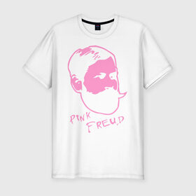 Мужская футболка премиум с принтом Pink Freud в Белгороде, 92% хлопок, 8% лайкра | приталенный силуэт, круглый вырез ворота, длина до линии бедра, короткий рукав | dance | tecktonick | tektonic | tektonik | клуб | танцевать | тектоник | тиктоник | фрейд | электронная музыка