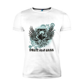Мужская футболка премиум с принтом Drum and BASS KILLER в Белгороде, 92% хлопок, 8% лайкра | приталенный силуэт, круглый вырез ворота, длина до линии бедра, короткий рукав | dnb | бас | драм | музыкальные стили