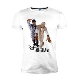 Мужская футболка премиум с принтом Redman and Method Man в Белгороде, 92% хлопок, 8% лайкра | приталенный силуэт, круглый вырез ворота, длина до линии бедра, короткий рукав | gangsta | gansta | hip | hop | rap | рэп | рэпчина | хип | хоп