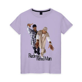 Женская футболка хлопок с принтом Redman and Method Man в Белгороде, 100% хлопок | прямой крой, круглый вырез горловины, длина до линии бедер, слегка спущенное плечо | gangsta | gansta | hip | hop | rap | рэп | рэпчина | хип | хоп