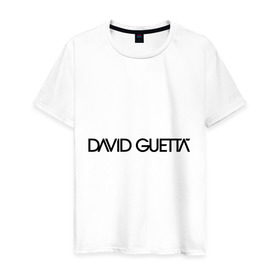 Мужская футболка хлопок с принтом David Guetta в Белгороде, 100% хлопок | прямой крой, круглый вырез горловины, длина до линии бедер, слегка спущенное плечо. | david guetta | dj | диджей | дэвид гетта