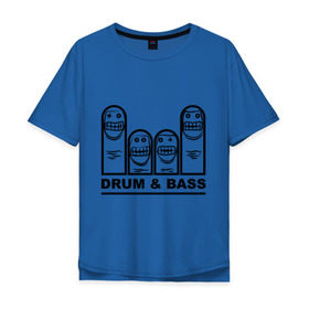 Мужская футболка хлопок Oversize с принтом Drum and Bass злые матрешки в Белгороде, 100% хлопок | свободный крой, круглый ворот, “спинка” длиннее передней части | dnb | drum | басс | драм