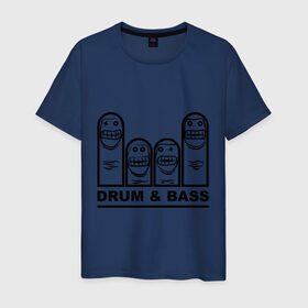 Мужская футболка хлопок с принтом Drum and Bass злые матрешки в Белгороде, 100% хлопок | прямой крой, круглый вырез горловины, длина до линии бедер, слегка спущенное плечо. | dnb | drum | басс | драм