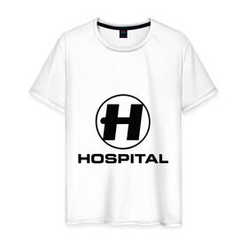 Мужская футболка хлопок с принтом Hospital логотип в Белгороде, 100% хлопок | прямой крой, круглый вырез горловины, длина до линии бедер, слегка спущенное плечо. | heavy metal | metal | rock | trash metal | группа | метал | музыка | рок | трэш метал | хеви метал