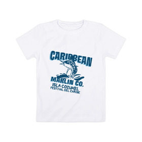 Детская футболка хлопок с принтом Caribbean в Белгороде, 100% хлопок | круглый вырез горловины, полуприлегающий силуэт, длина до линии бедер | Тематика изображения на принте: caribbean | карибские острова | карибы