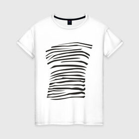 Женская футболка хлопок с принтом Зебра (2) в Белгороде, 100% хлопок | прямой крой, круглый вырез горловины, длина до линии бедер, слегка спущенное плечо | africa | safari | zebra | животные | зебра | сафари