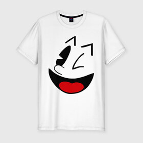 Мужская футболка премиум с принтом Pacman в Белгороде, 92% хлопок, 8% лайкра | приталенный силуэт, круглый вырез ворота, длина до линии бедра, короткий рукав | Тематика изображения на принте: pac man | pacman | аркада | пекмен | прикольные