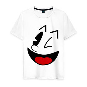 Мужская футболка хлопок с принтом Pacman в Белгороде, 100% хлопок | прямой крой, круглый вырез горловины, длина до линии бедер, слегка спущенное плечо. | Тематика изображения на принте: pac man | pacman | аркада | пекмен | прикольные