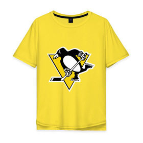 Мужская футболка хлопок Oversize с принтом Pittsburgh Penguins Malkin 71 в Белгороде, 100% хлопок | свободный крой, круглый ворот, “спинка” длиннее передней части | Тематика изображения на принте: malkin | nhl | pittsburgh penguins | малкин | нхл | питсбург | хоккейный клуб
