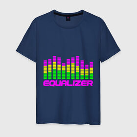 Мужская футболка хлопок с принтом Equalizer в Белгороде, 100% хлопок | прямой крой, круглый вырез горловины, длина до линии бедер, слегка спущенное плечо. | Тематика изображения на принте: эквалайзер