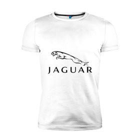 Мужская футболка премиум с принтом Jaguar в Белгороде, 92% хлопок, 8% лайкра | приталенный силуэт, круглый вырез ворота, длина до линии бедра, короткий рукав | jaguar | авто2012 | ягуар
