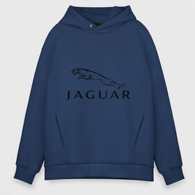 Мужское худи Oversize хлопок с принтом Jaguar в Белгороде, френч-терри — 70% хлопок, 30% полиэстер. Мягкий теплый начес внутри —100% хлопок | боковые карманы, эластичные манжеты и нижняя кромка, капюшон на магнитной кнопке | Тематика изображения на принте: jaguar | авто2012 | ягуар