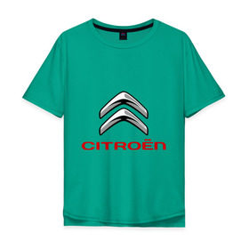 Мужская футболка хлопок Oversize с принтом Citroen в Белгороде, 100% хлопок | свободный крой, круглый ворот, “спинка” длиннее передней части | citroen | авто | авто2012 | автомобили | автомобиль | бренд | бренды | логотип | ситроен