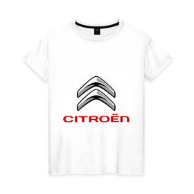 Женская футболка хлопок с принтом Citroen в Белгороде, 100% хлопок | прямой крой, круглый вырез горловины, длина до линии бедер, слегка спущенное плечо | citroen | авто | авто2012 | автомобили | автомобиль | бренд | бренды | логотип | ситроен