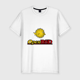 Мужская футболка премиум с принтом Open BSD в Белгороде, 92% хлопок, 8% лайкра | приталенный силуэт, круглый вырез ворота, длина до линии бедра, короткий рукав | linux | openbsd | линукс | программа | софт