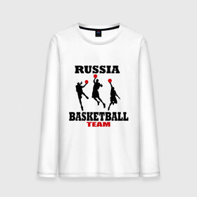 Мужской лонгслив хлопок с принтом Русский баскетбол в Белгороде, 100% хлопок |  | российский