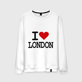 Мужской свитшот хлопок с принтом I love London в Белгороде, 100% хлопок |  | лондон